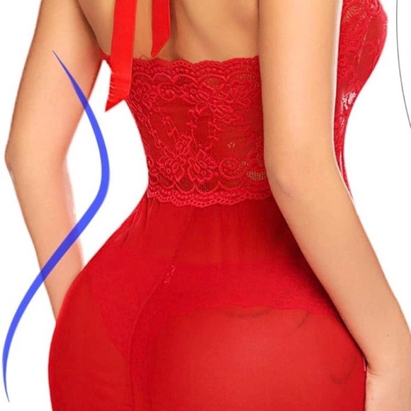 ABABOON Sexy Lingerie Women's Lace Babydoll Strap Chemise Halter Lingerie M - Picture 6 of 11